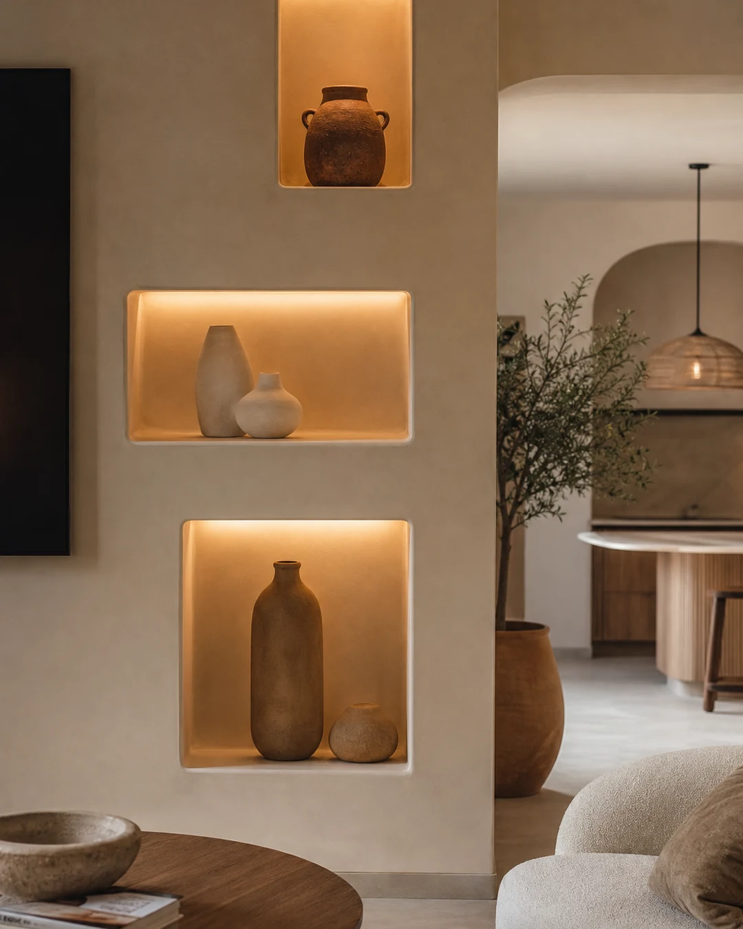 Iluminación y luces indirectas: ejemplo de acabado