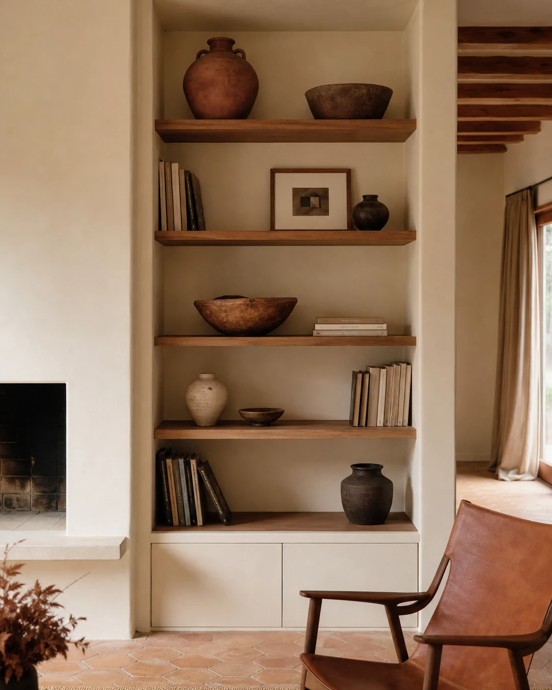 Muebles y estanterías de pladur: ejemplo de acabado