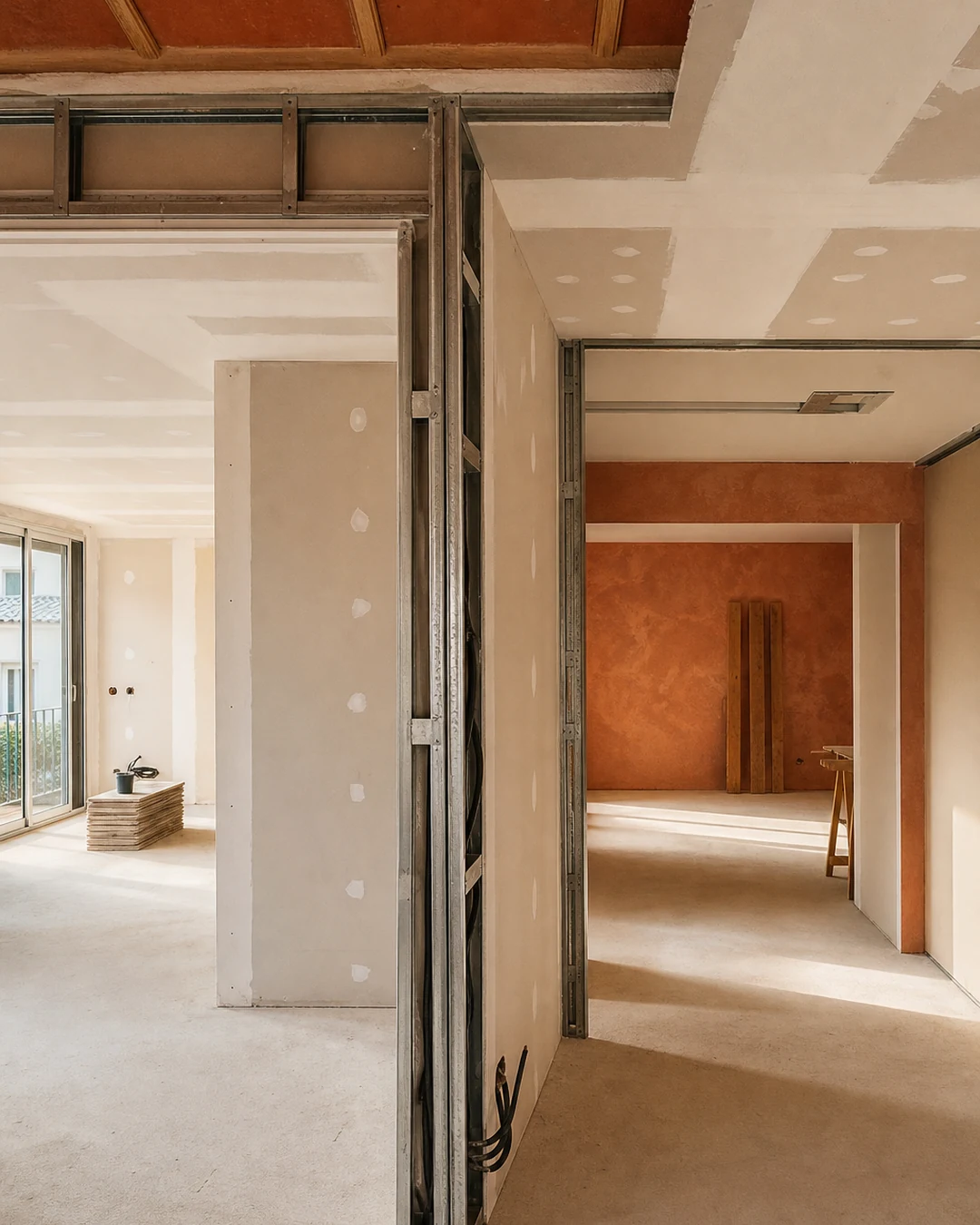 Trabajo de pladur en una vivienda (imagen orientativa)
